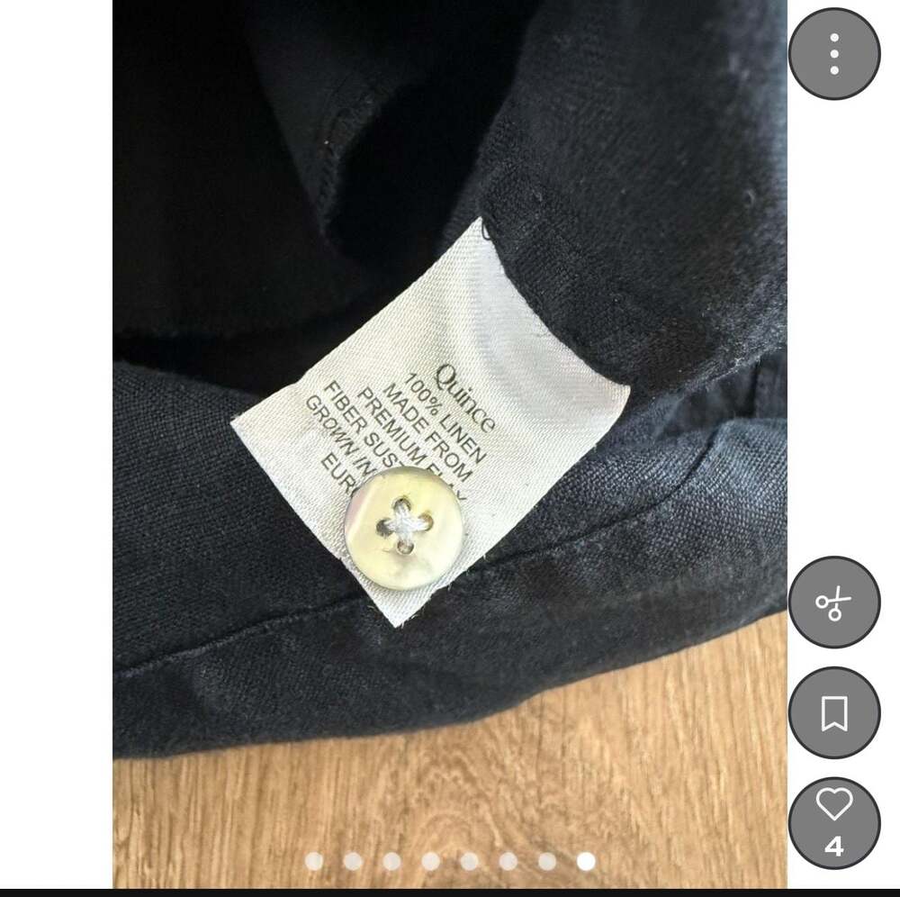 100% European Linen Short Sleeve Swing Dress, - Picture 7 of 7